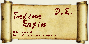 Dafina Rajin vizit kartica